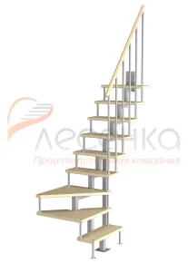 Модульная малогабаритная лестница Компакт