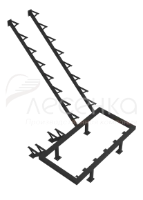 Каркас к лестнице ЛЕС-06 универсальной (поворот 180 градусов) 2122 проем 1800-2600, Черный